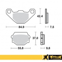 Колодки тормозные Pro-x 37.105002