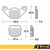 Колодки тормозные Pro-x 37.106002