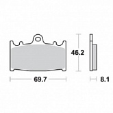 Колодки тормозные SBS 631RSI