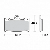 Колодки тормозные SBS 631RSI