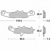 Колодки тормозные SBS 726SI