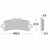 Колодки тормозные SBS 841DS-2