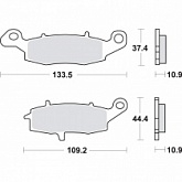 Колодки тормозные SBS 886LS