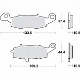 Колодки тормозные SBS 886LS