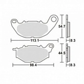 Колодки тормозные SBS 931HS