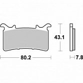 Колодки тормозные SBS 985RST
