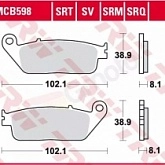 Колодки тормозные TRW Lucas MCB598TRQ