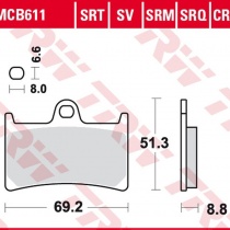 Колодки тормозные TRW Lucas MCB611TRQ
