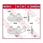 Колодки тормозные TRW Lucas MCB615TRQ
