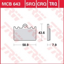 Колодки тормозные TRW Lucas MCB643TRQ