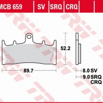Колодки тормозные TRW Lucas MCB659TRQ
