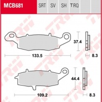 Колодки тормозные TRW Lucas MCB681TRQ