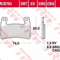 Колодки тормозные TRW Lucas MCB703TRQ