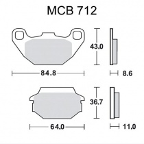 Колодки тормозные TRW Lucas MCB712SRM