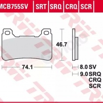Колодки тормозные TRW Lucas MCB755TRQ