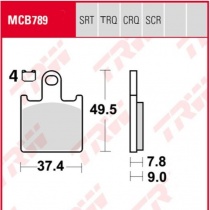 Колодки тормозные TRW Lucas MCB789TRQ