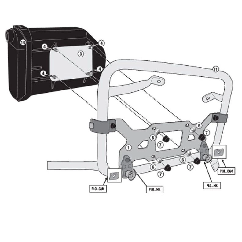 Кріплення кофру Kappa KTL1192KIT