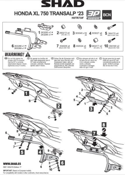 Кріплення кофра Shad H0TR73IF