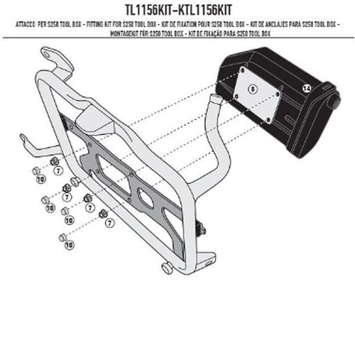 Кріплення кофра центрального Kappa KTL1156KIT