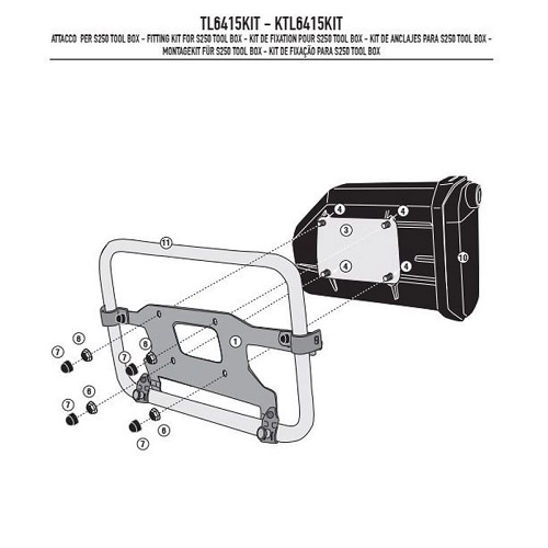Кріплення кофра центрального Kappa KTL6415KIT