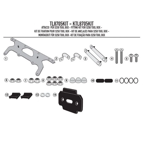 Кріплення кофра центрального Kappa KTL8705KIT