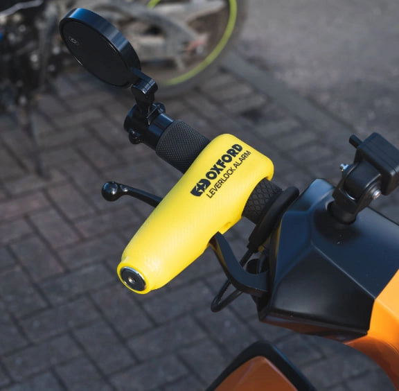 Замок блокування важеля гальма із сигналізацією Oxford LK302 Yellow