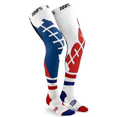 Шкарпетки 100% Ride Rev Knee Brace Performance WhiteBlue