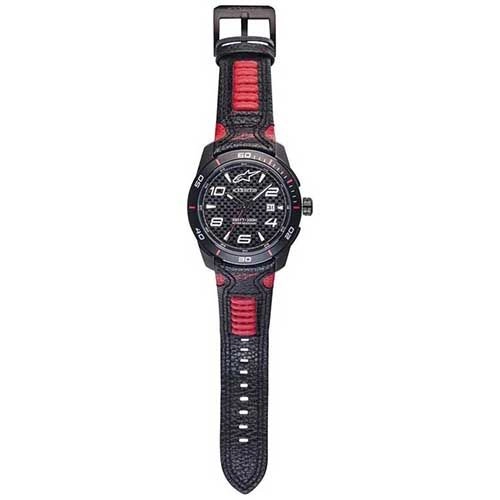 Годинник Alpinestars Tech Watch 3H Leather Srtap Black/Red
