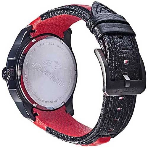 Годинник Alpinestars Tech Watch 3H Leather Srtap Black/Red