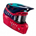 Шлем Leatt GPX 8.5 V23 Blue/Red + Мотоочки Leatt Velocity 5.5 Blue/Red Clear Lens