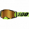 Мотоочки 100% Armega Neon Yellow/Black Mirror Gold Lens
