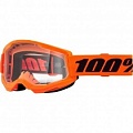 Мотоочки 100% Strata II Neon Orange Clear Lens