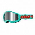 Мотоочки 100% Strata II Maupiti Green/Red Mirror Silver Lens