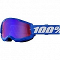 Мотоочки 100% Strata II Blue/White Mirror Red/Blue Lens