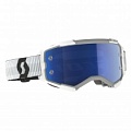 Мотоочки Scott Fury White/Blue Chrome Lens